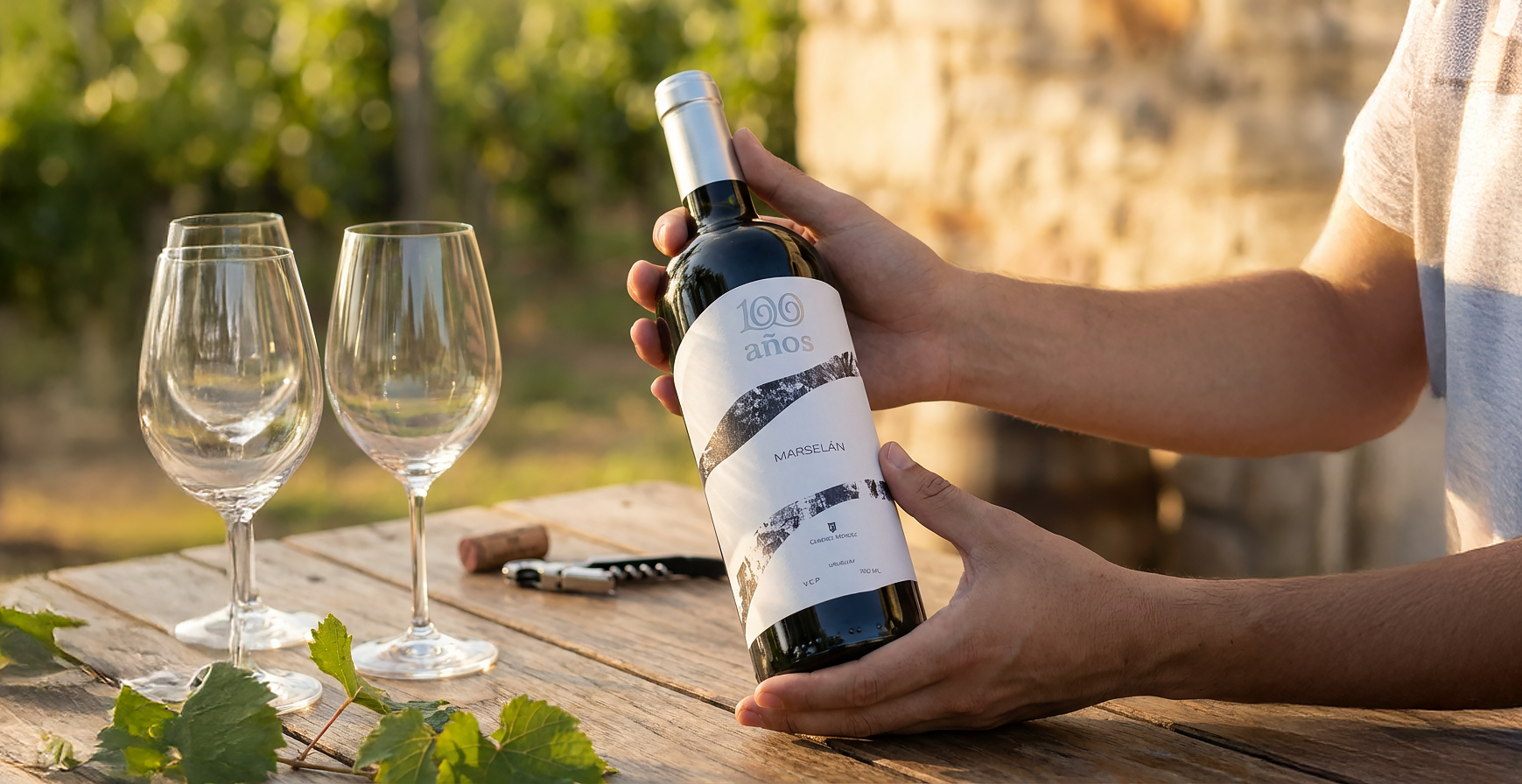 Packaging design for Giménez Méndez 100-year anniversary wine line